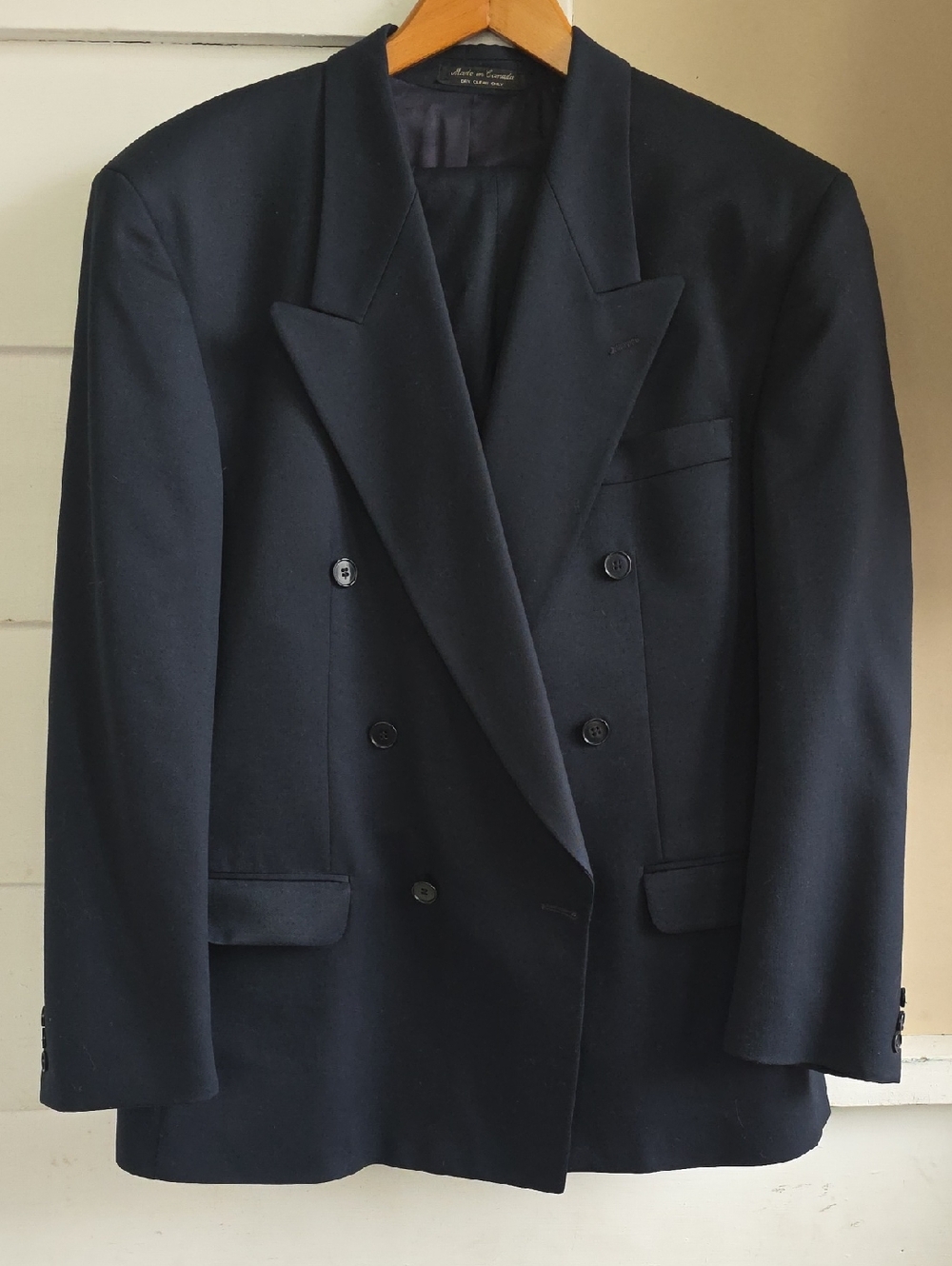 Double-Breasted Navy Blazer